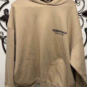 Fear of God Essentials Beige Hoodie